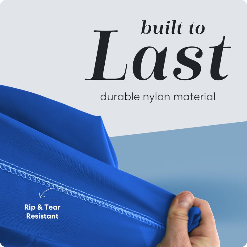 Handy Laundry Shoulder Strap Bag - Drawstring Locking Closure  Durable Nylon Material  Large Capacity  Heavy Duty Stitching  Perfect for Laundromat or College Dorm. (Blue | 30"" x 40"") - Image 4